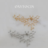 Delicate Charms science love pin brooch Oxytocin Molecule Pin Chemistry Bonding Molecule Chemistry Lover Molecular Gift-Chemistry Gift-First Date Gift Medical enamel pin