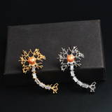 Delicate Charms Neuron Tissue Molecular Gene Modeling Brooch Pin for Medical Scientist Gifts