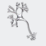 Delicate Charms Neuron Nerve Cell Silver and Golden Nerve Cell Neuron
