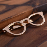 Delicate Charms gold glasses tie clip