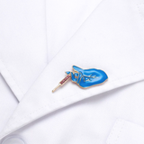 Delicate Charms Syringe pin blue gloved hands Medical Gifts - Nurse gifts - Doctor Gifts Nurse Jewelry-Medical Student Gift MD gift