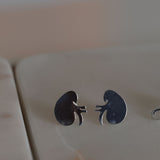 Pair Of Kidneys Delicate Charms Kidney Earrings Kidney enamel pin.Nephrology urology kidneys