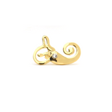 Delicate Charms inner ear gift pin Vestibular System Gold Lapel Pin
