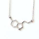 Delicate Charms Serotonin necklace science gift organic chemistry