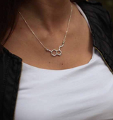 Delicate Charms Serotonin necklace science gift organic chemistry
