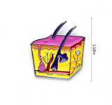 Delicate Charms Plastic Surgeon Gifts, Skin Lapel Pin Skin, Dermatologist Gift, Anatomy and Cell Lapel Pins