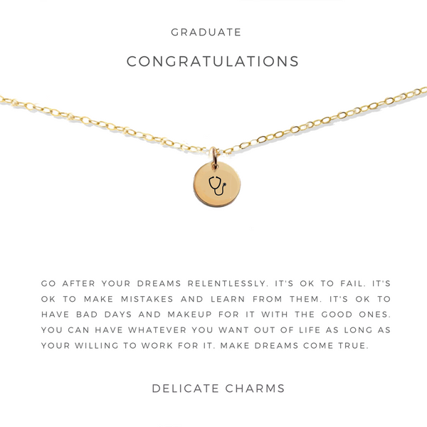 Delicate Charms Graduation gift doctor gift 2023