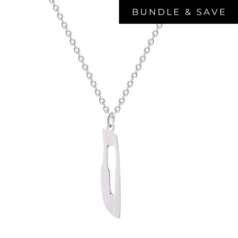 Delicate Charms Doctor Nurse Scalpel Pendant Necklace Medical Jewelry 22 Scalpel Blade