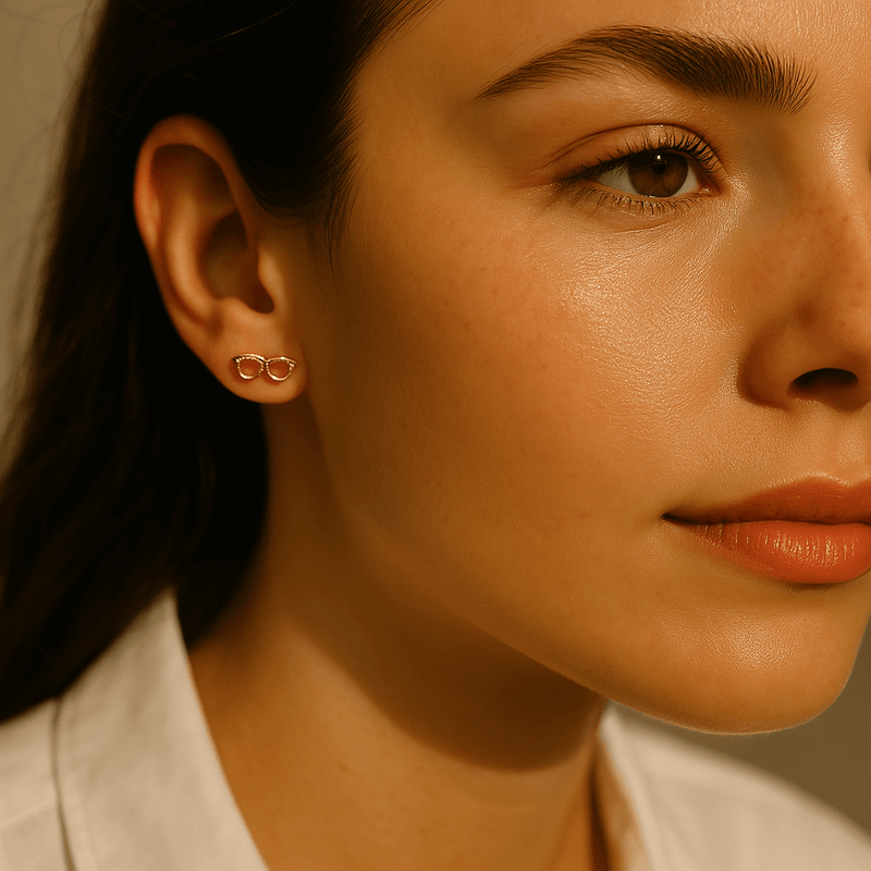 Optician Gift Optometrist Gift  Eye Doctor Gift Better Vision medical jewelry doctor jewelry nerd earrings stud Delicate Charms Earrings 