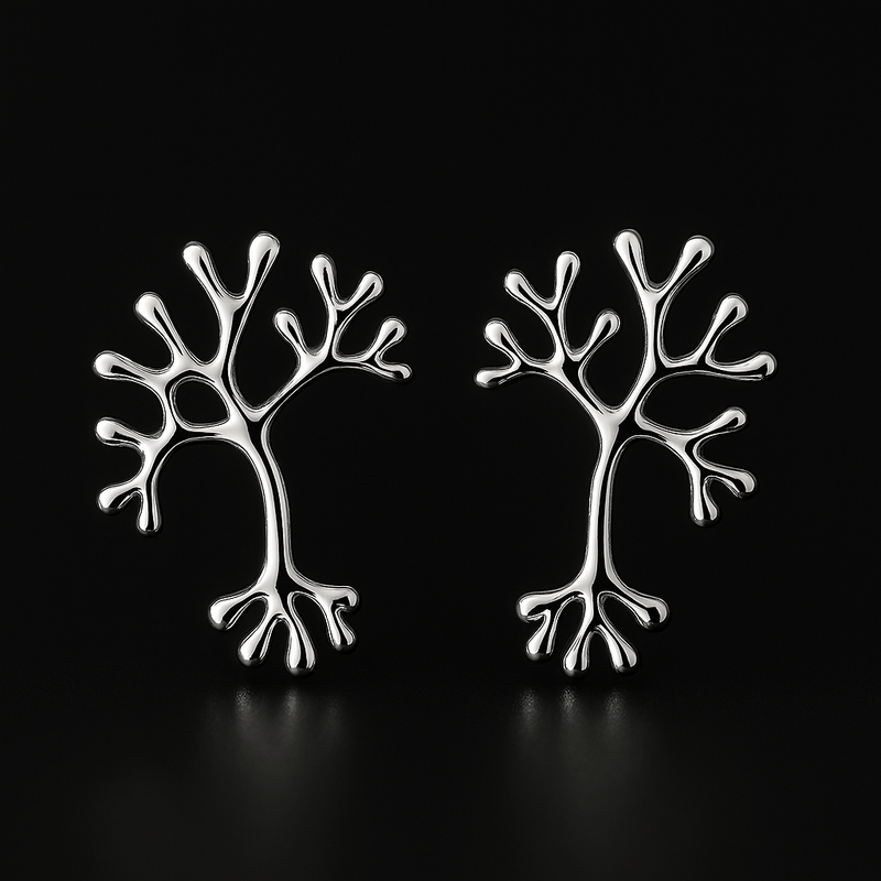 Delicate Charms Neuron Earrings, Neurone Earrings, Biology Earrings, Neurology Earrings, Science Earrings, Nerve Cell Earrings, Brain Cell Earrings, Medical
