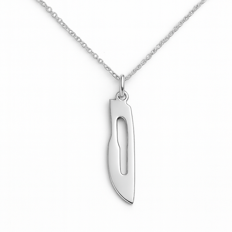 Delicate Charms  Medical Jewelry 22 Scalpel Blade Necklace Graduation Gifts