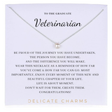 Delicate Charms Veterinarian gift graduation gift vet gift meaningful necklace