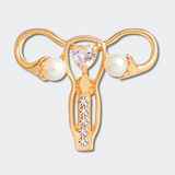 Delicate Charms Health Care Pins, Uterus Pin, Women's Reproductive Organs Female Body Biology Eggs Doctor Nurse Gyno Gift Idea