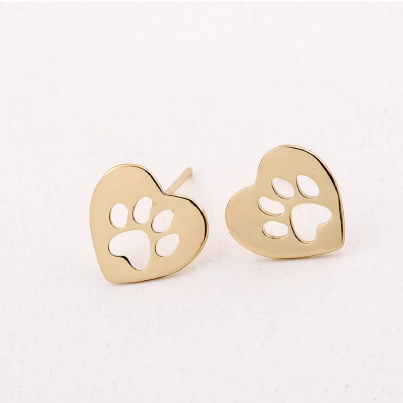 Delicate Charms Dog Paw Print Earrings Dainty Dog Earrings Puppy Dog Paw Earrings for Women Veterinarian Gifts