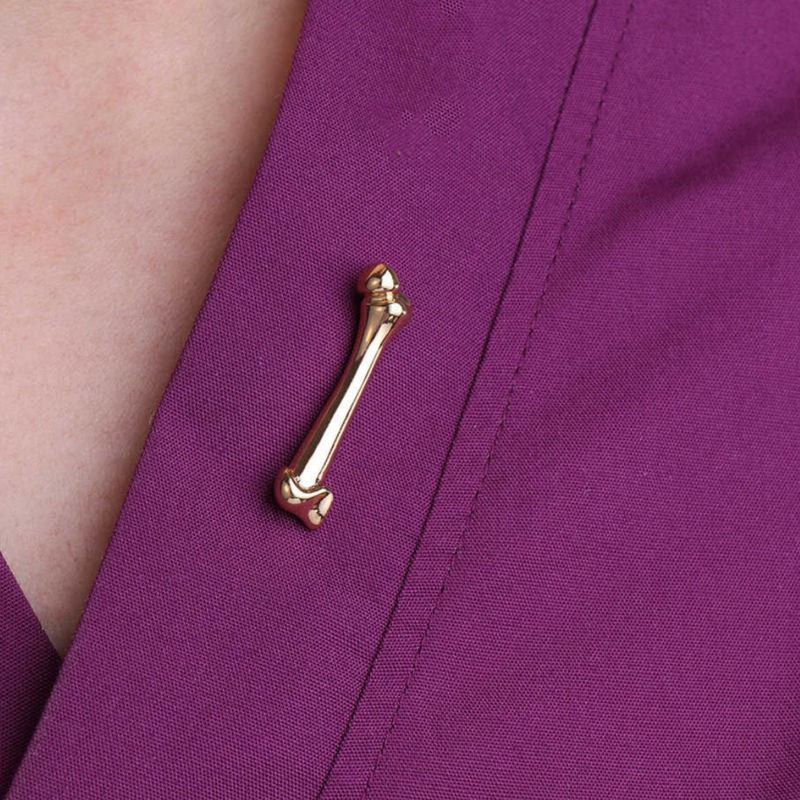 Delicate Charms Femur bone lapel pin Anatomy Brooch Orthopedic Gift Doctor Nurse Femur Bone Model Human Femur Pin, Skeleton Pin, Orthopedics Pin, Anatomy