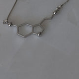 Delicate Charms Serotonin necklace science gift organic chemistry
