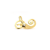  Delicate Charms inner ear gift pin Vestibular System Gold Lapel Pin
