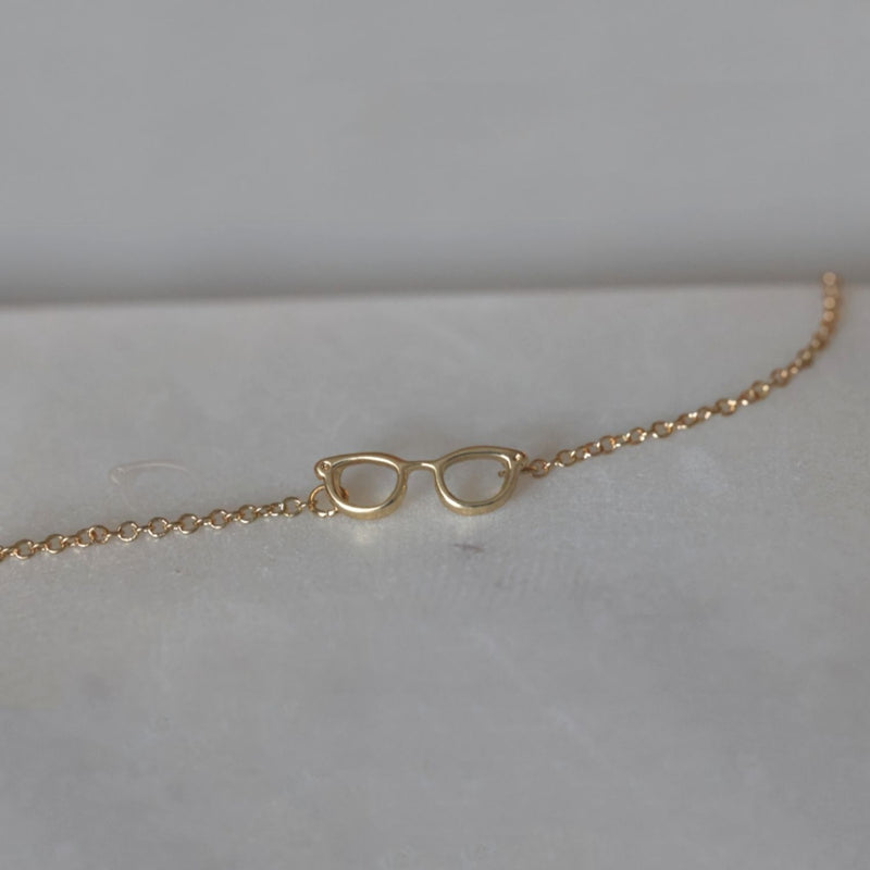 Delicate Charms Optometry Opthalmology Eye Glasses Medicine Inspired jewelry designs Delicate charms glass frame necklace silver gold optician gift optometry tech gifts