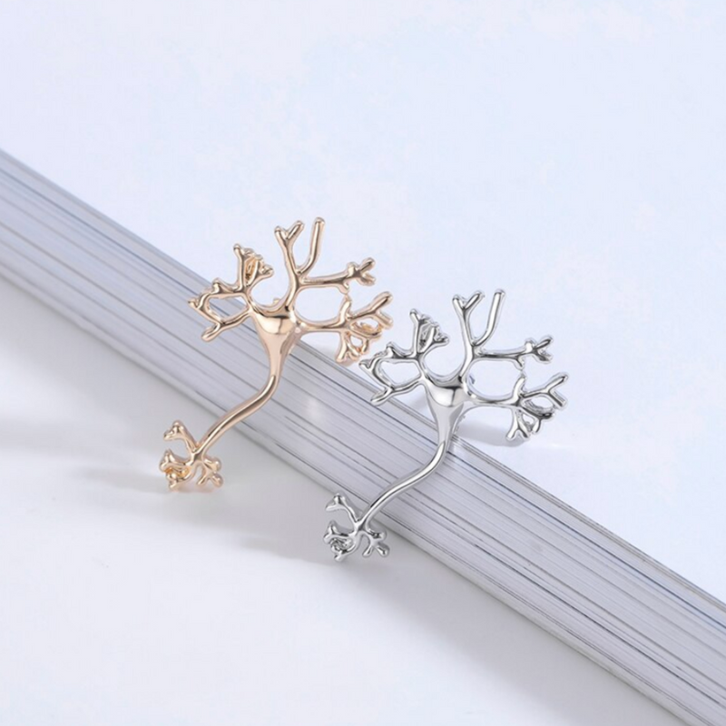  Delicate Charms Neuron Nerve Cell Silver and Golden Nerve Cell Neuron