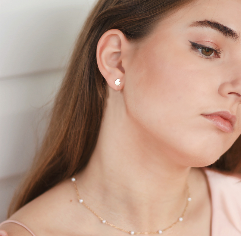 Pair Of Kidneys Delicate Charms Kidney Earrings Kidney enamel pin.Nephrology  urology kidneys