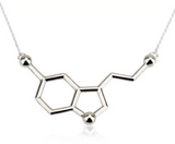 Delicate Charms Serotonin necklace science gift organic chemistry