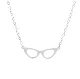 Retro Eyeglasses Necklace, Optician Optometrist Librarian Book Club Reader Gift Delicate Charms