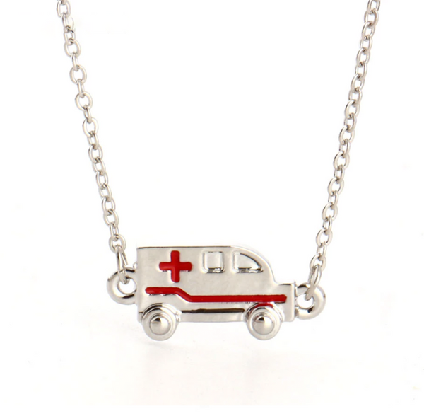 Delicate Charms EMT EMS Paramedic Gift Ambulance Jewelry Necklace