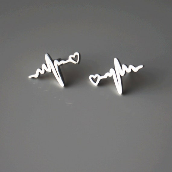Heartbeat EKG Earrings Emergency medicine internal medicine family medicine doctor gift