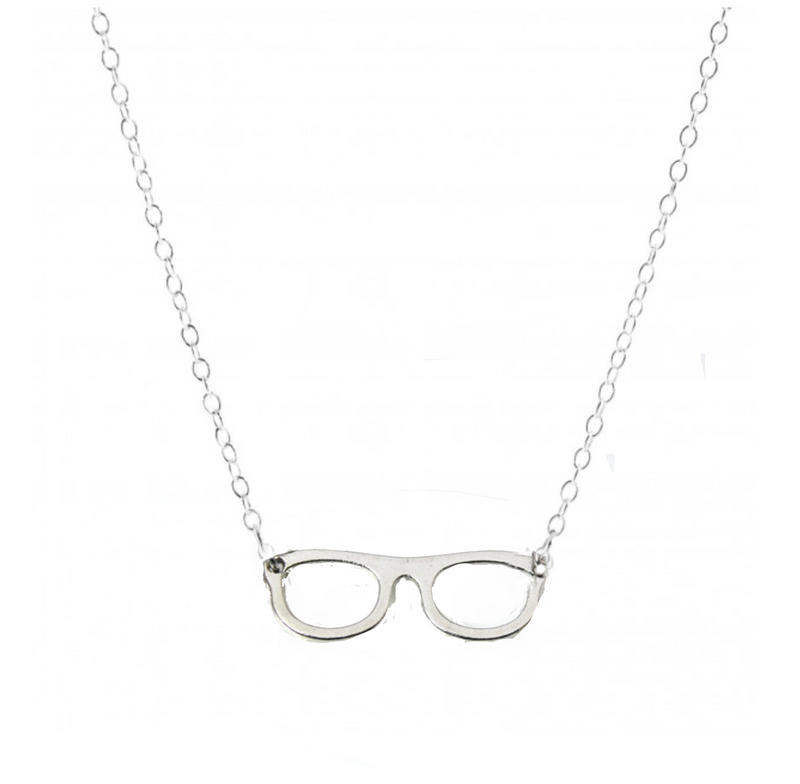 Delicate Charms Optician, Ophthalmologist Glasses and Eye Chart Necklace