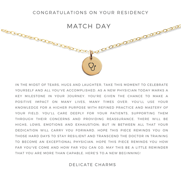 Delicate Charms Gift for Match Day, Match Day Gift, Match Day gift ideas, Medical Student Gift, Future Doctor, Residency Gift, Med School Gift, doctor gift